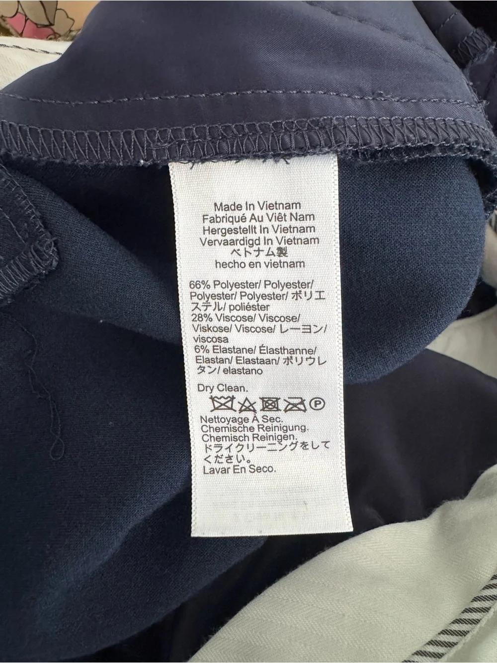 J. Crew Women’s Navy Blue Cameron Slim Cropped Pants 16 Tall Carreman Fabric
